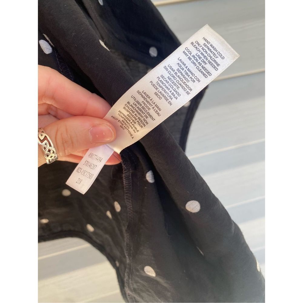 Chicos Dot-Print Jacket Black White Polka Dot, Chico's Size 2 /Medium, MP $110 - Picture 6 of 10